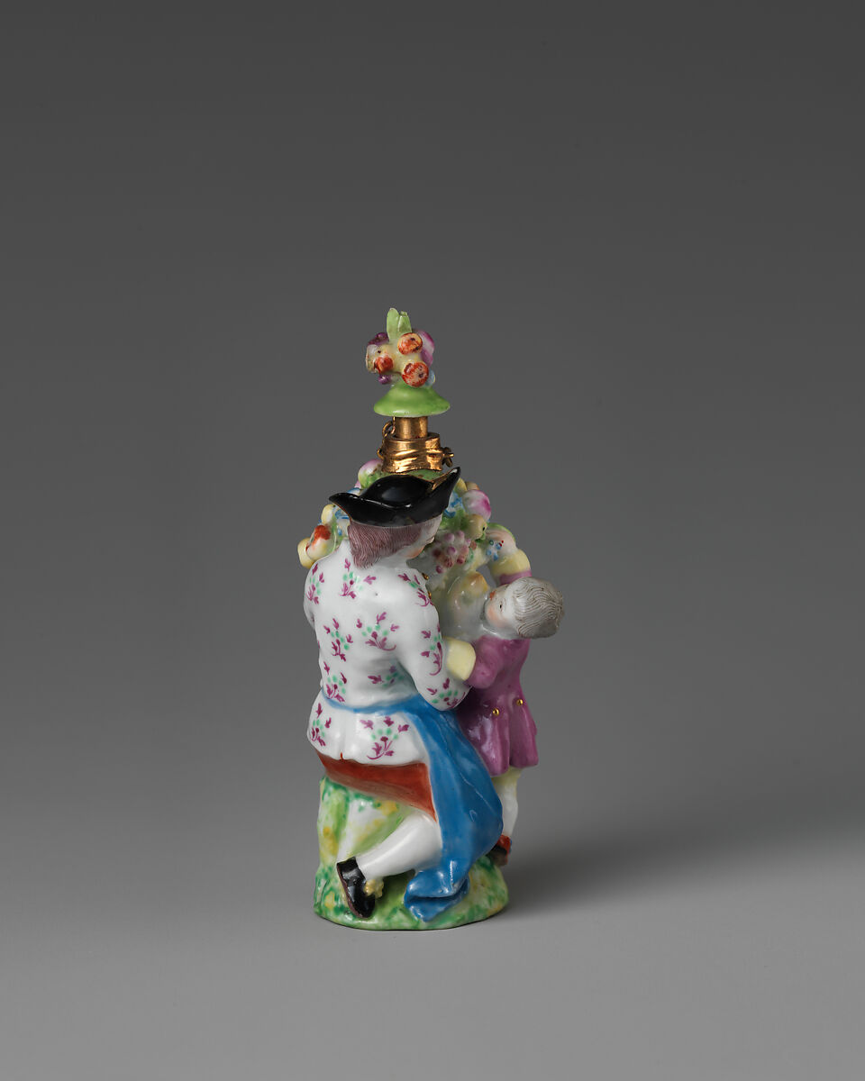 Gardener and boy in a group, Chelsea Porcelain Manufactory (British, 1745–1784, Transitional (Brown Anchor) Period, ca. 1758–1759), Soft-paste porcelain, British, Chelsea