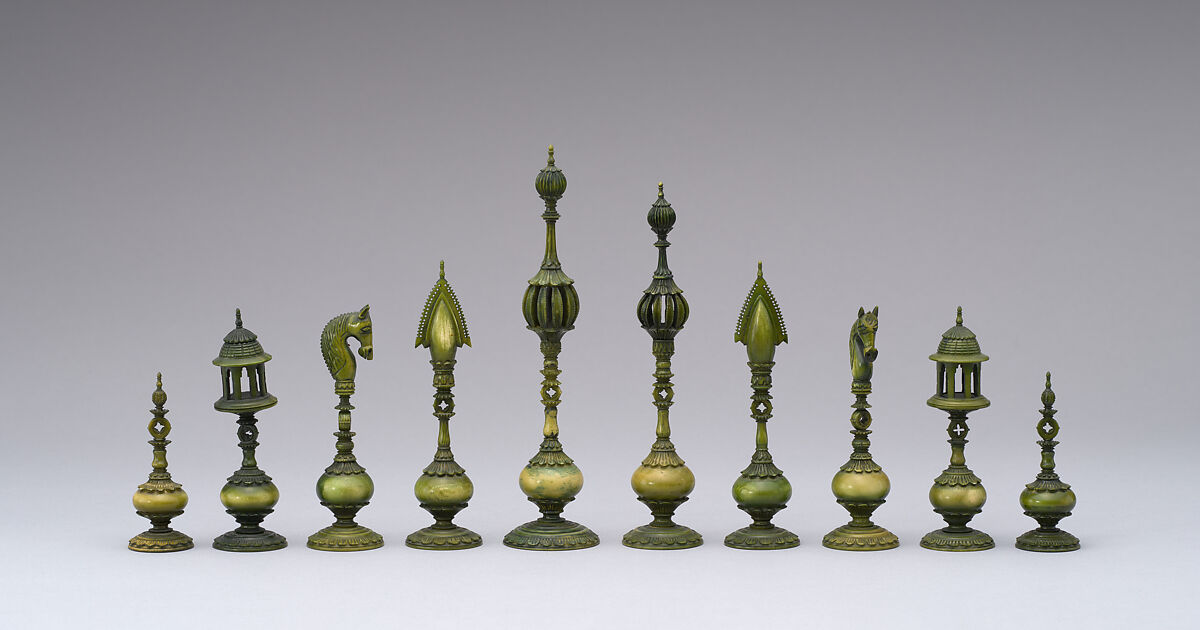 Chessmen (32), Ivory, Indian