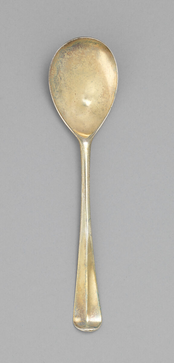 Three dessert spoons, Probably by John Pittar (entered 1778), Silver gilt, Irish, Dublin 