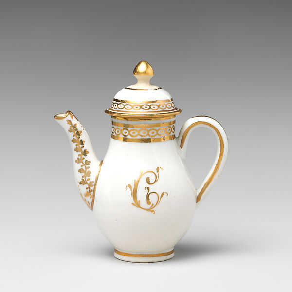 Coffeepot (part of a service), Worcester factory (British, 1751–2008), Soft-paste porcelain, British, Worcester 