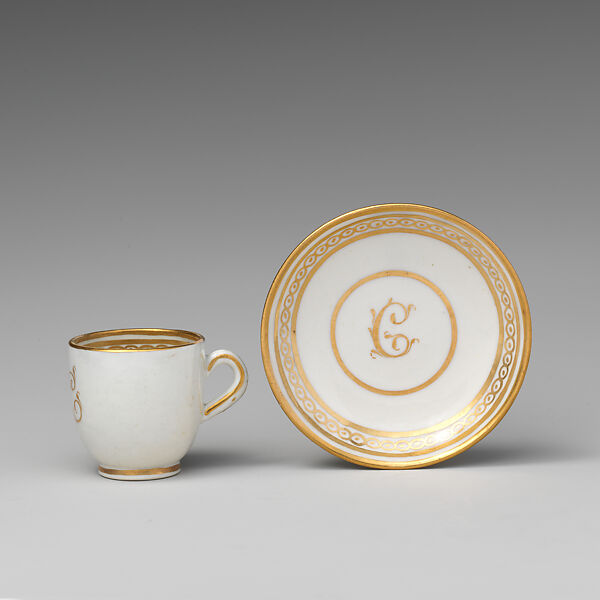 Six coffee cups (part of a service), Worcester factory (British, 1751–2008), Soft-paste porcelain, British, Worcester 