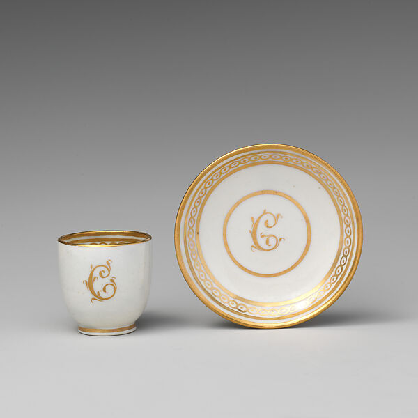 Six coffee cups (part of a service), Worcester factory (British, 1751–2008), Soft-paste porcelain, British, Worcester
