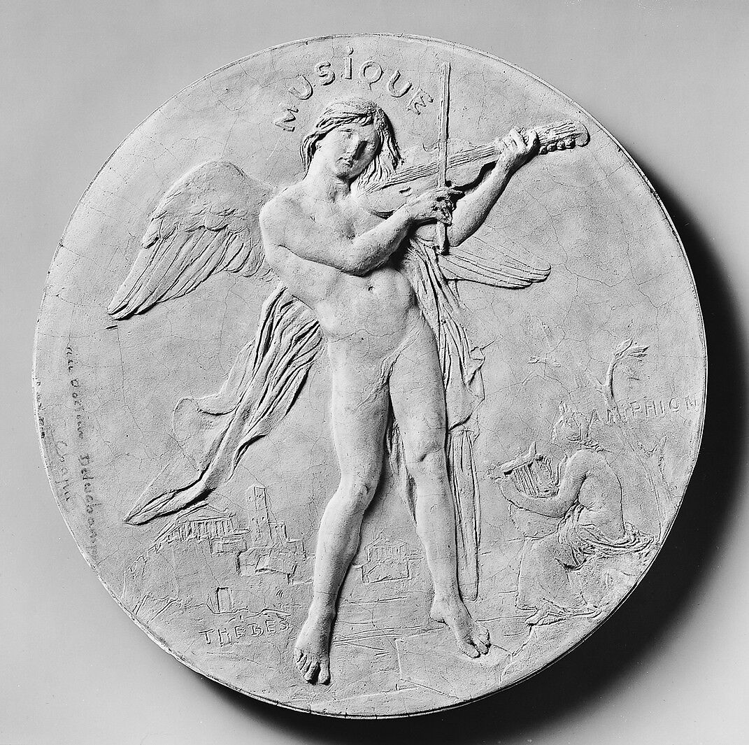 Music, Henri-Michel-Antoine Chapu (French, Mée-sur-Seine, Seine-et-Marne 1833–1891 Paris), Terracotta, French