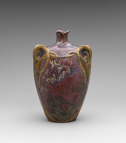 Emile Decoeur - Vase with vines - French, Châtillon-sous-Bagneux