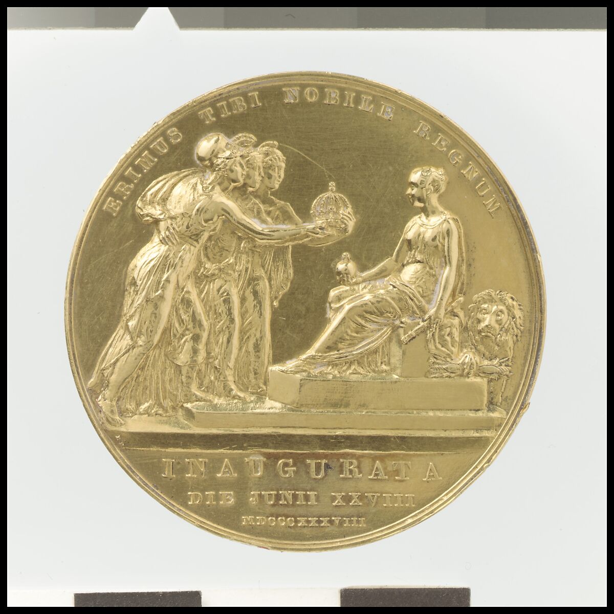 Coronation of Queen Victoria (1819–1901), Benedetto Pistrucci (Italian, 1783–1855, active England), Gold, British