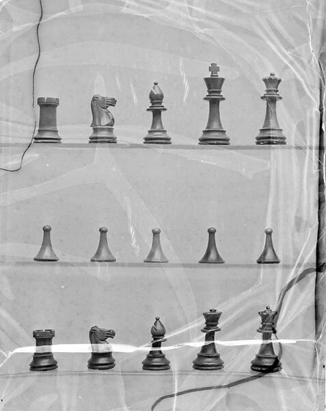 Chess set, Boxwood, oak, brass, Cuban 