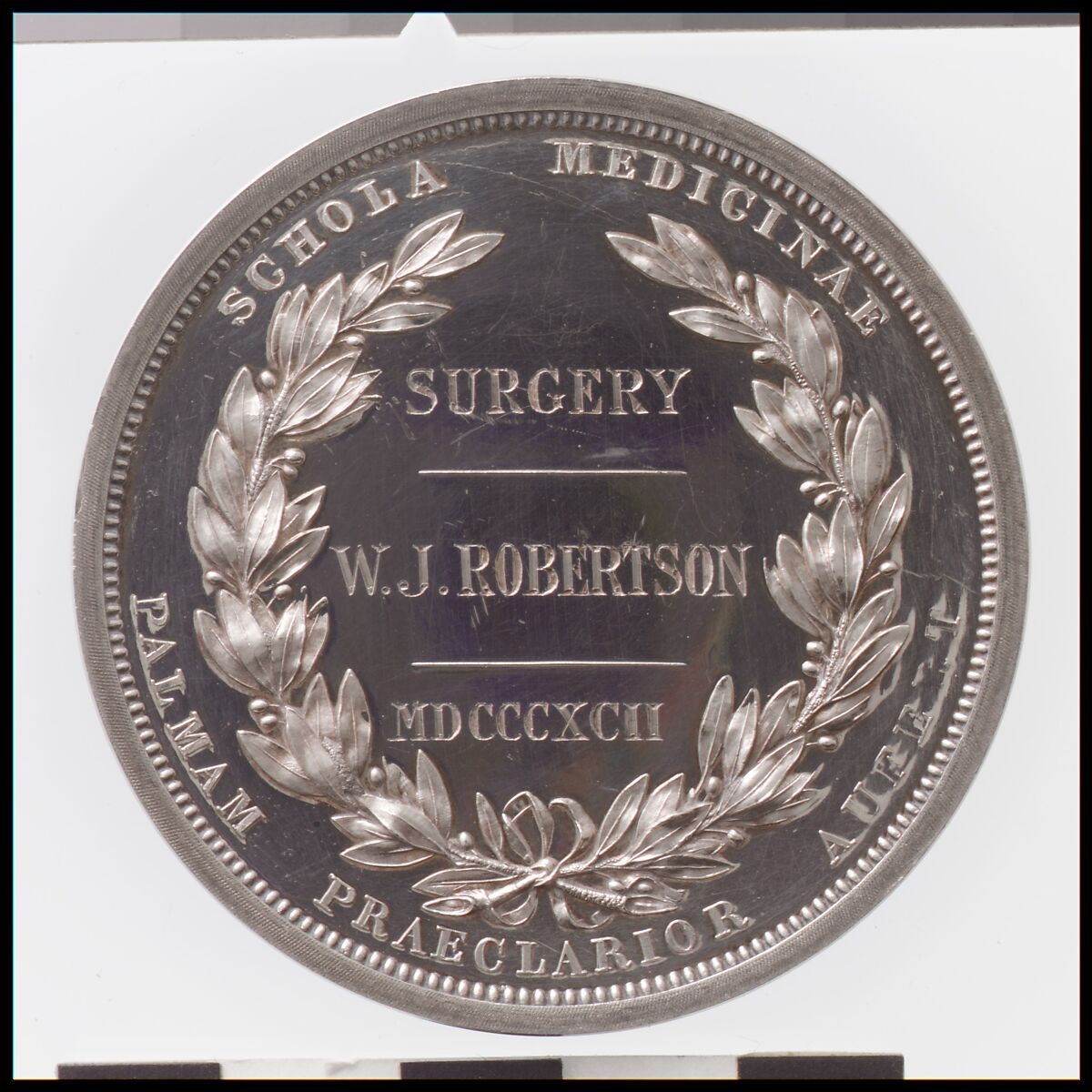 Charing Cross Hospital Medal, Benjamin Wyon (British, London 1802–1858 London), Silver, British