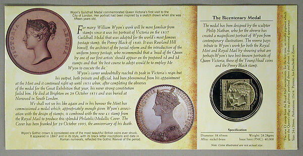 William Wyon, Medalist: Philip Nathan (British), Nickel-brass alloy, British