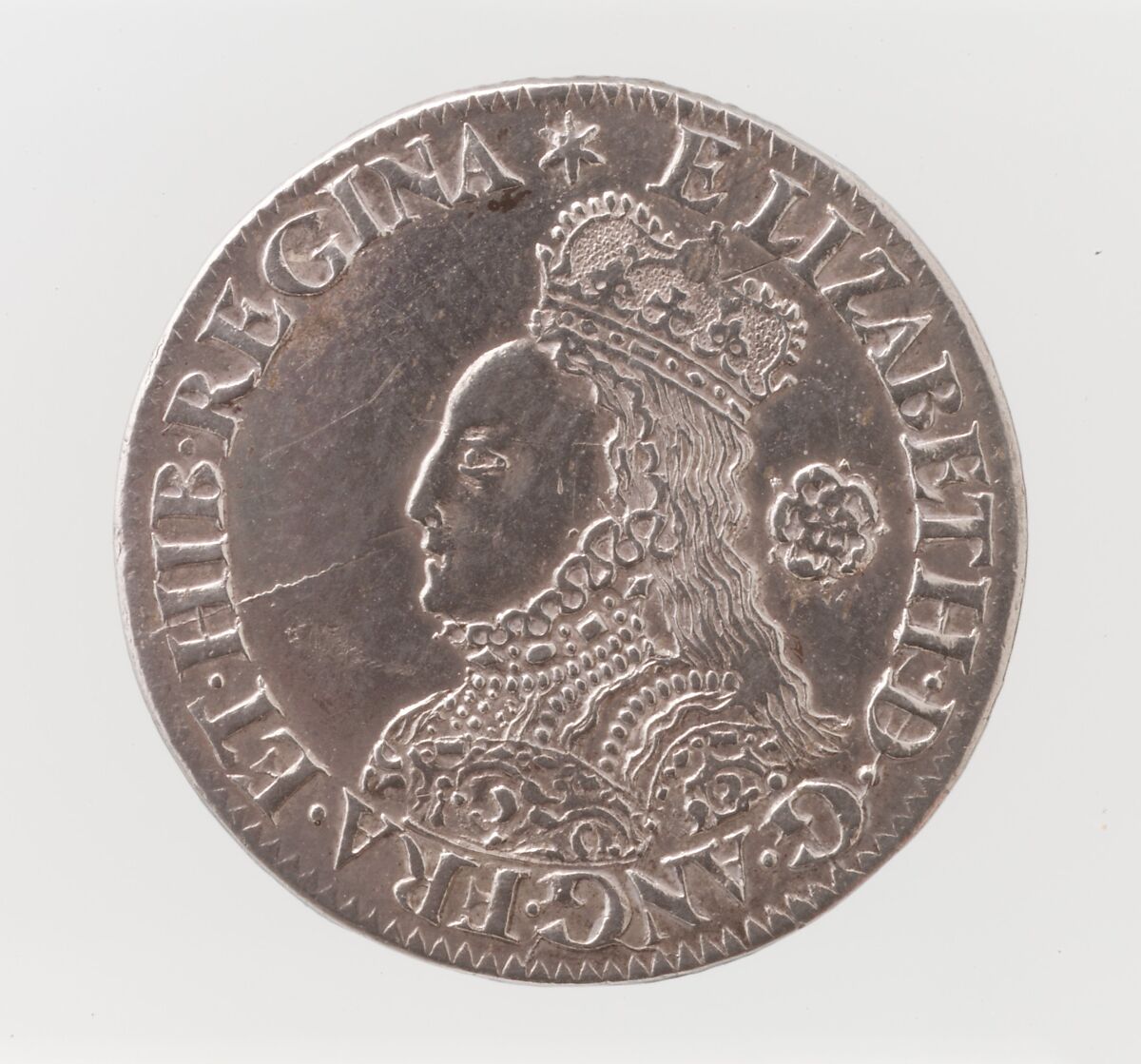 Elizabeth I sixpence coin, Silver, British 