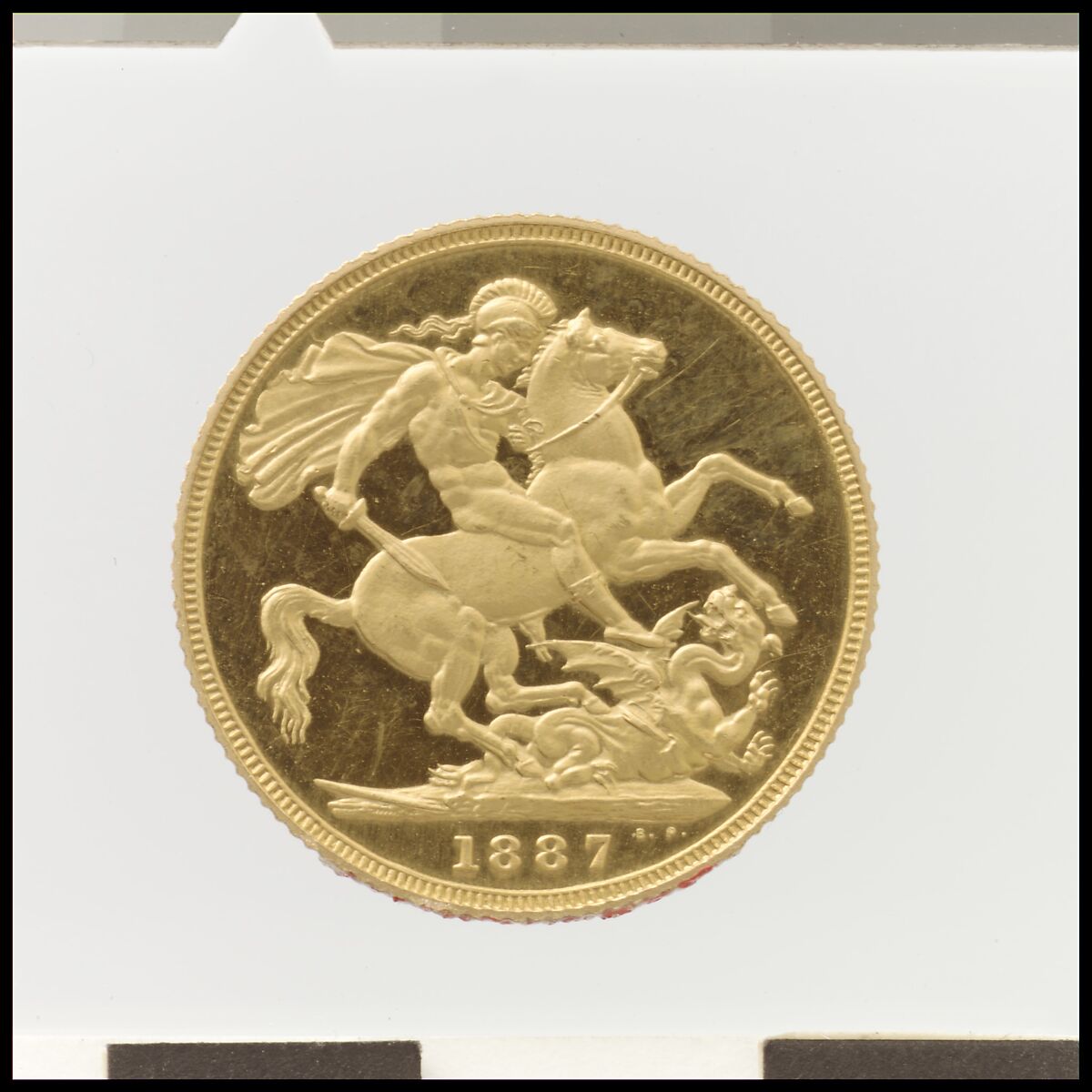 Queen Victoria "Jubilee Head" proof sovereign, Medalist (obverse): Joseph Edgar Boehm (British (born Austria), Vienna 1834–1890 London), Gold, British