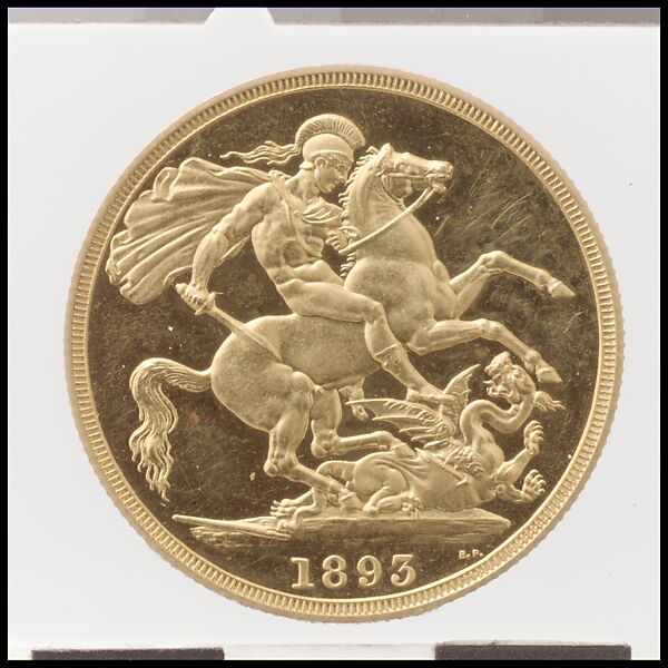 Queen Victoria proof double sovereign, Medalist (obverse): Sir Thomas Brock (British, Worcester 1847–1922 London), Gold, British