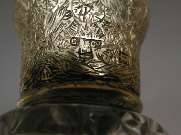 Vinaigrette, Possibly by G. Barnard &amp; Co., Silver, silver gilt, glass, British, London