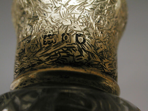 Vinaigrette, Possibly by G. Barnard &amp; Co., Silver, silver gilt, glass, British, London