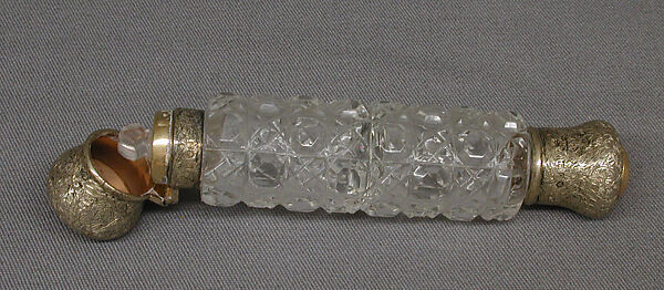 Vinaigrette, Possibly by G. Barnard &amp; Co., Silver, silver gilt, glass, British, London 