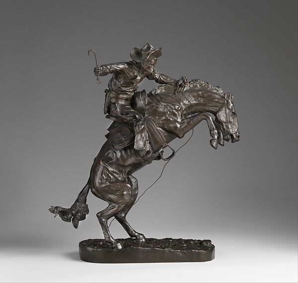The Broncho Buster, Frederic Remington (American, Canton, New York 1861–1909 Ridgefield, Connecticut), Bronze, American 