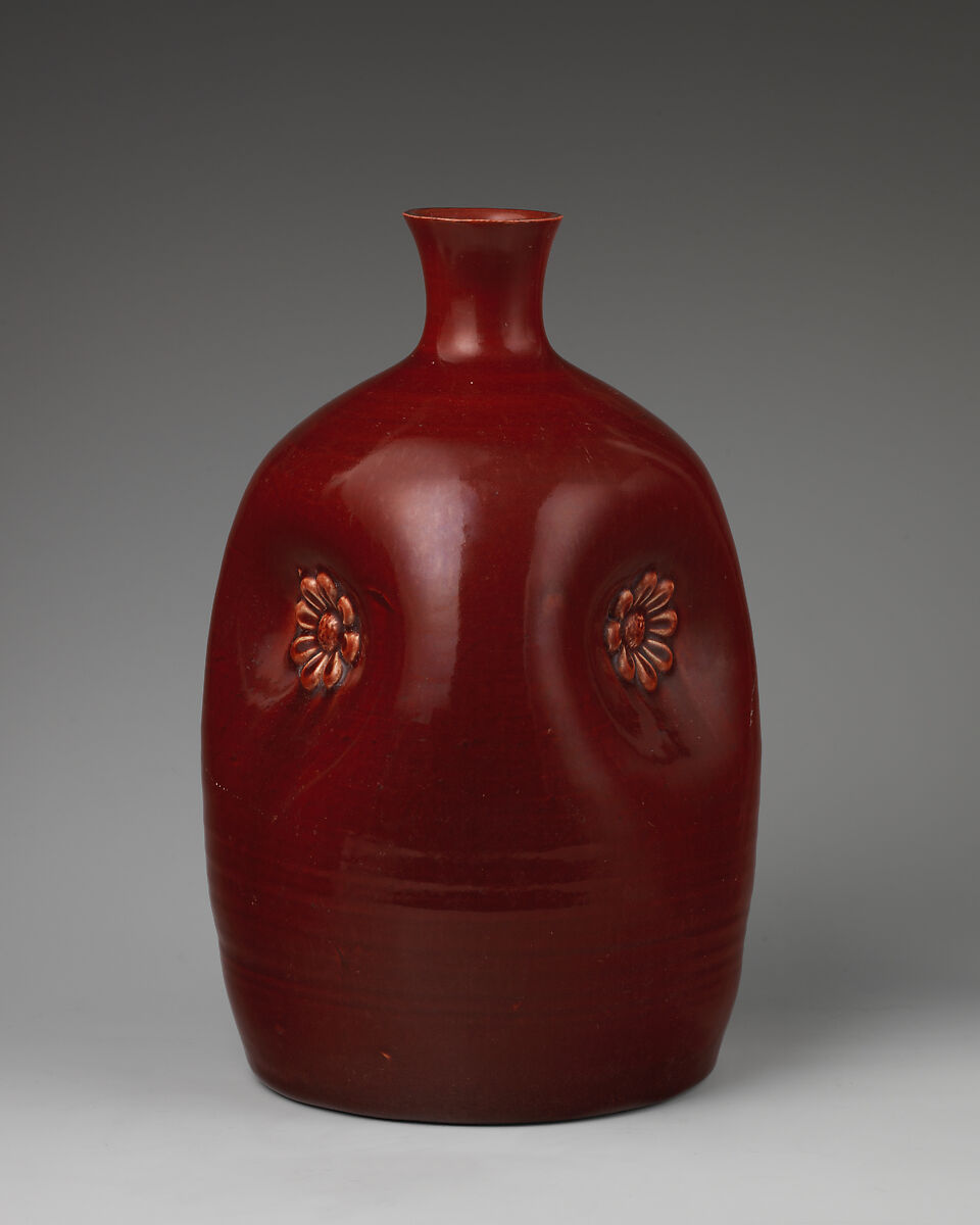 Pinch bottle, Christopher Dresser (British, Glasgow, Scotland 1834–1904 Mulhouse), Earthenware, British, Swadlincote 