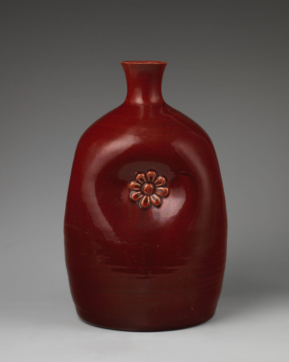 Pinch bottle, Christopher Dresser (British, Glasgow, Scotland 1834–1904 Mulhouse), Earthenware, British, Swadlincote
