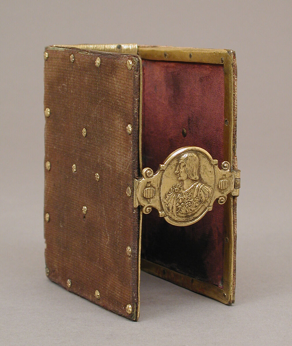 Frame in the form of a book, Gilt bronze, velvet, French, probably Paris 