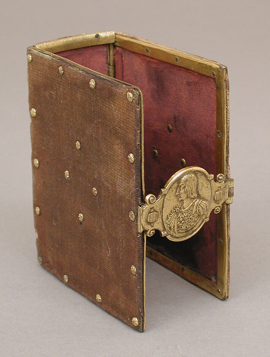 Frame in the form of a book, Gilt bronze, velvet, French, probably Paris