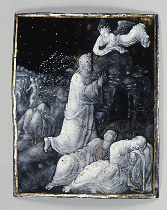 The Agony in the Garden (one of seven), Workshop of Jean II Pénicaud (French, working ca. 1531/32–1549) or, Painted enamel on copper, partly gilt, French, Limoges 