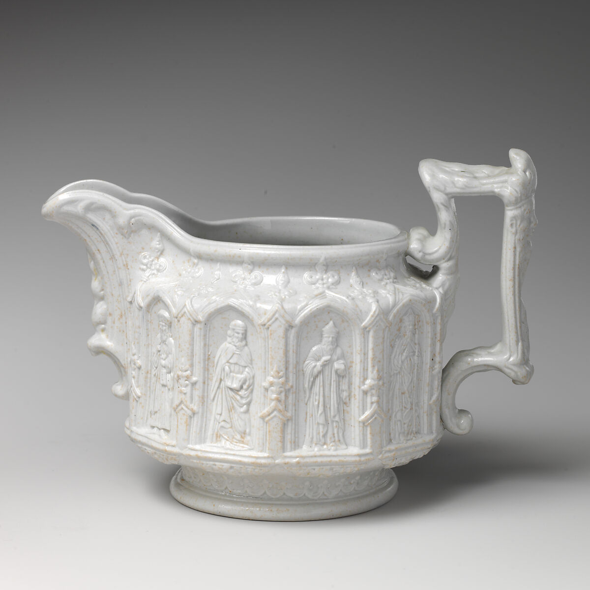 Milk jug, Charles Meigh (British, active 1835–61), Lead-glazed stoneware, British, Hanley, Staffordshire