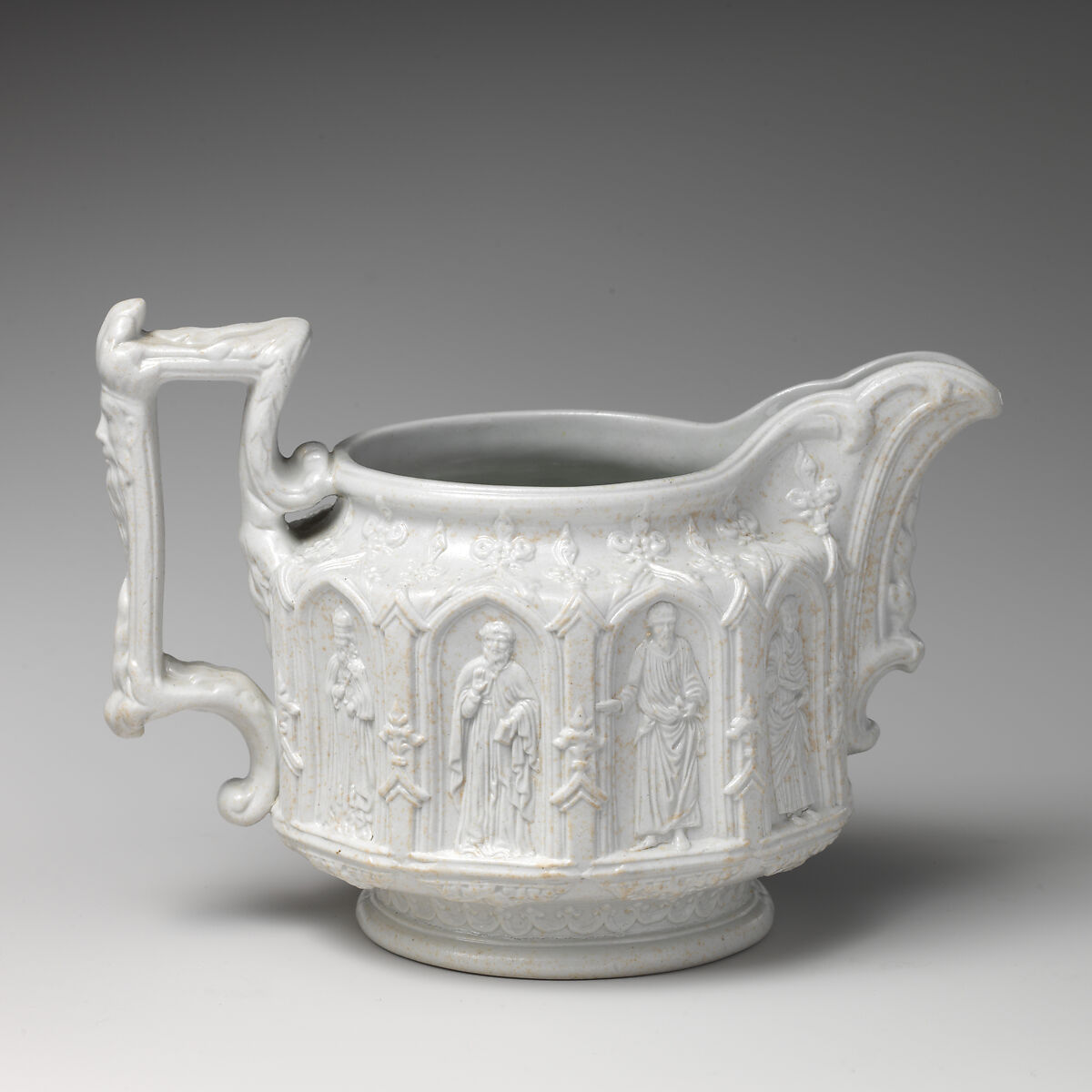 Milk jug, Charles Meigh (British, active 1835–61), Lead-glazed stoneware, British, Hanley, Staffordshire 