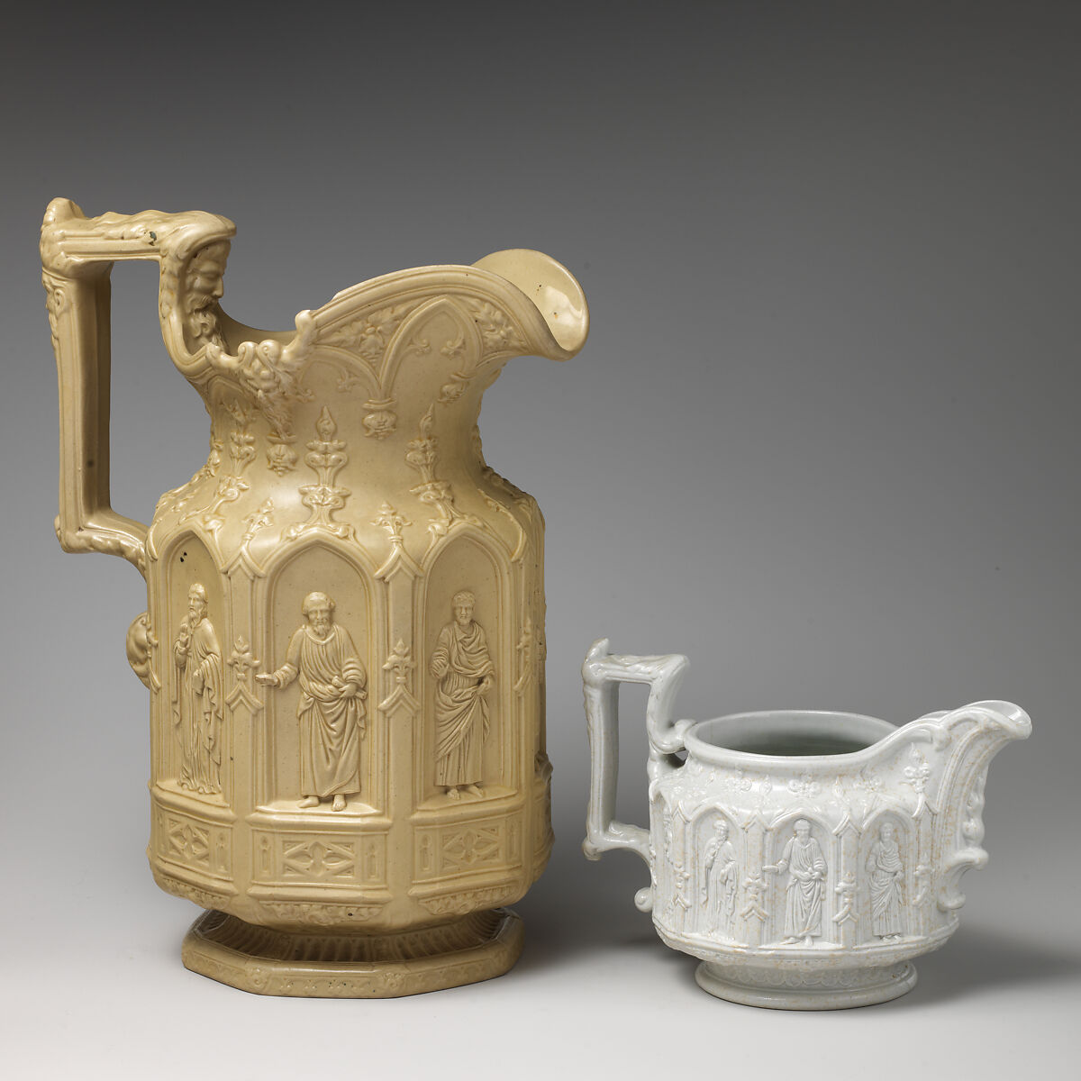 Milk jug, Charles Meigh (British, active 1835–61), Lead-glazed stoneware, British, Hanley, Staffordshire