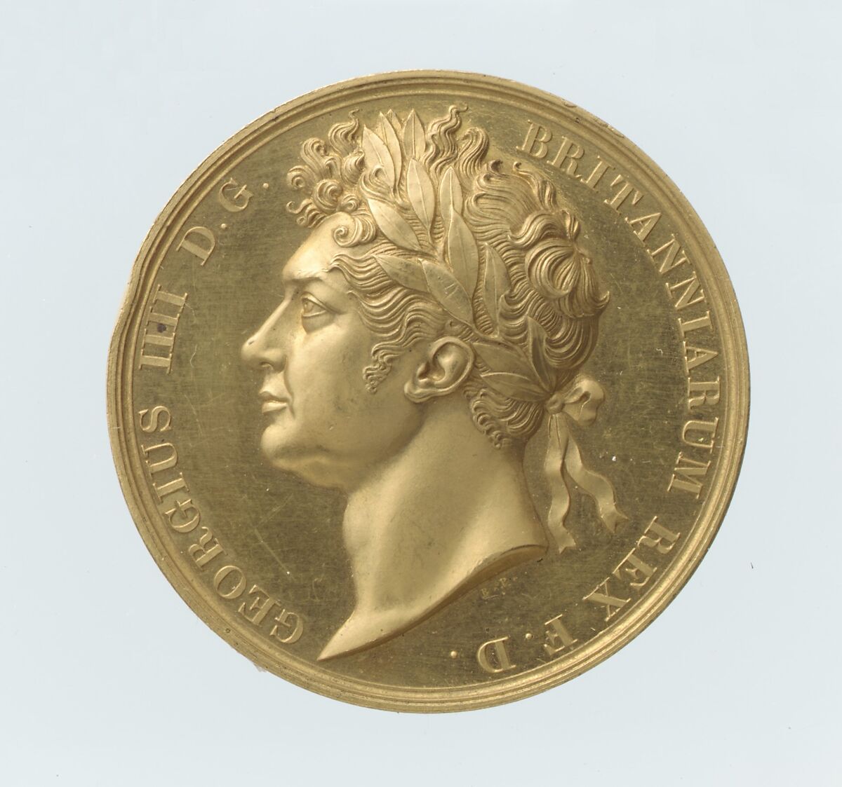 Coronation of King George IV (1762–1830), Benedetto Pistrucci (Italian, 1783–1855, active England), Gold, British, London 