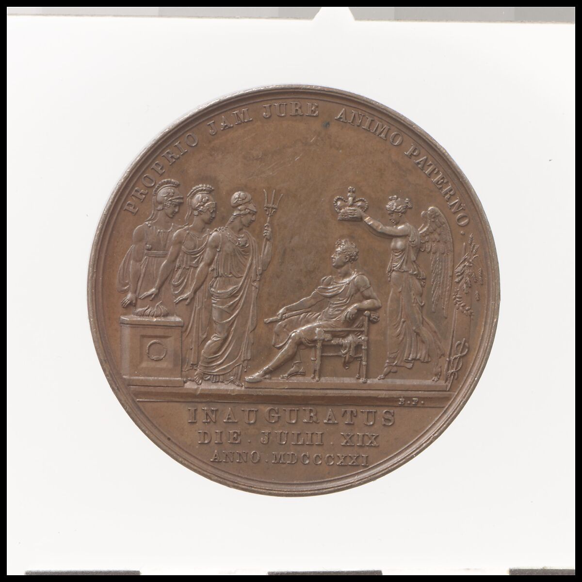 Coronation of George IV, Benedetto Pistrucci (Italian, 1783–1855, active England), Bronze, British