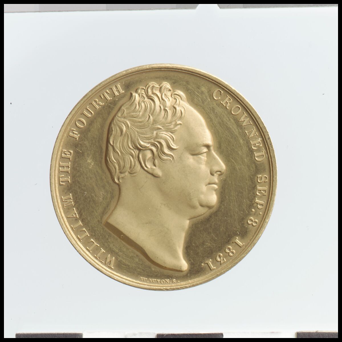 Coronation of William IV, William Wyon (British, Birmingham 1795–1851 Brighton), Gold, British 