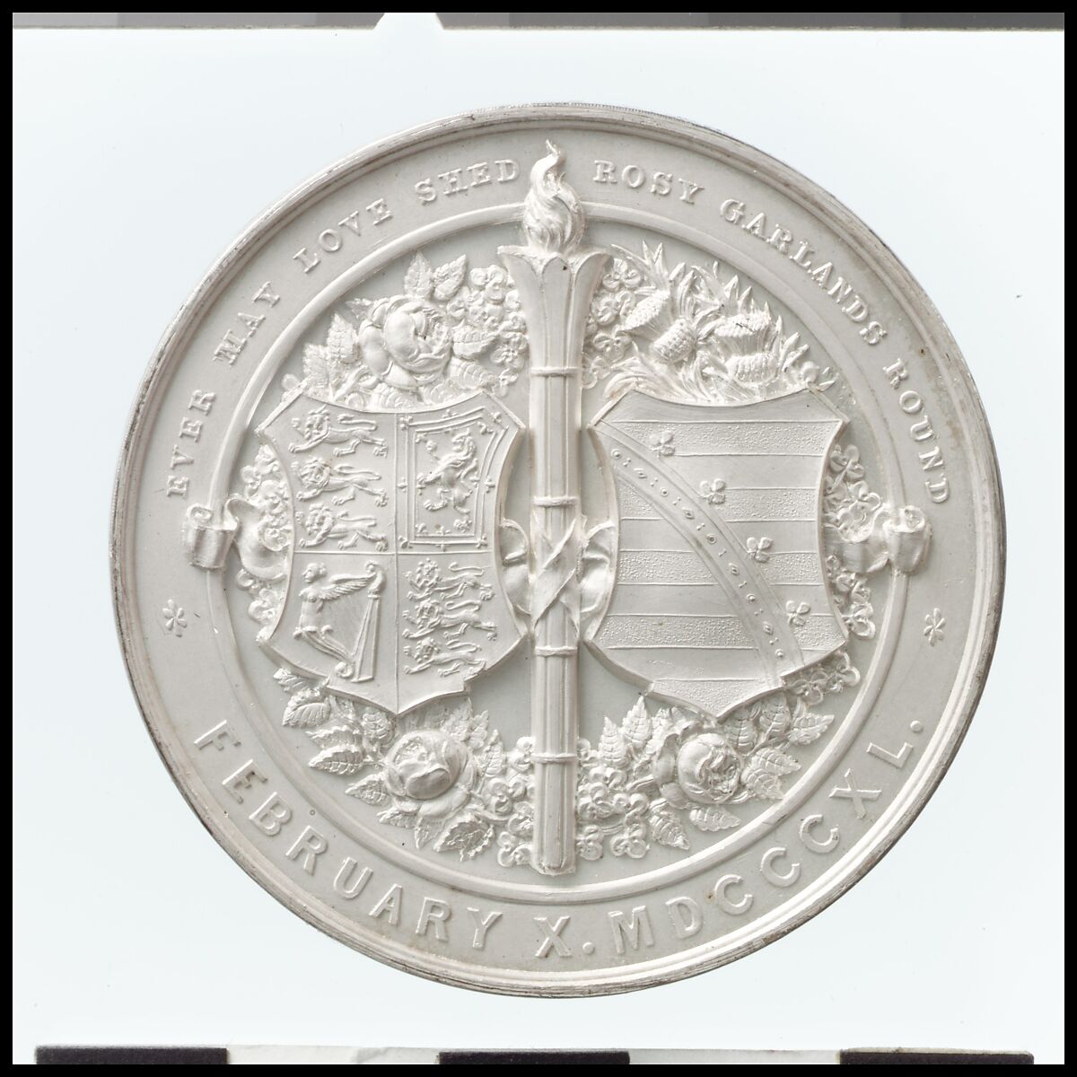 Marriage of Victoria and Albert, Benjamin Wyon (British, London 1802–1858 London), Silver, British