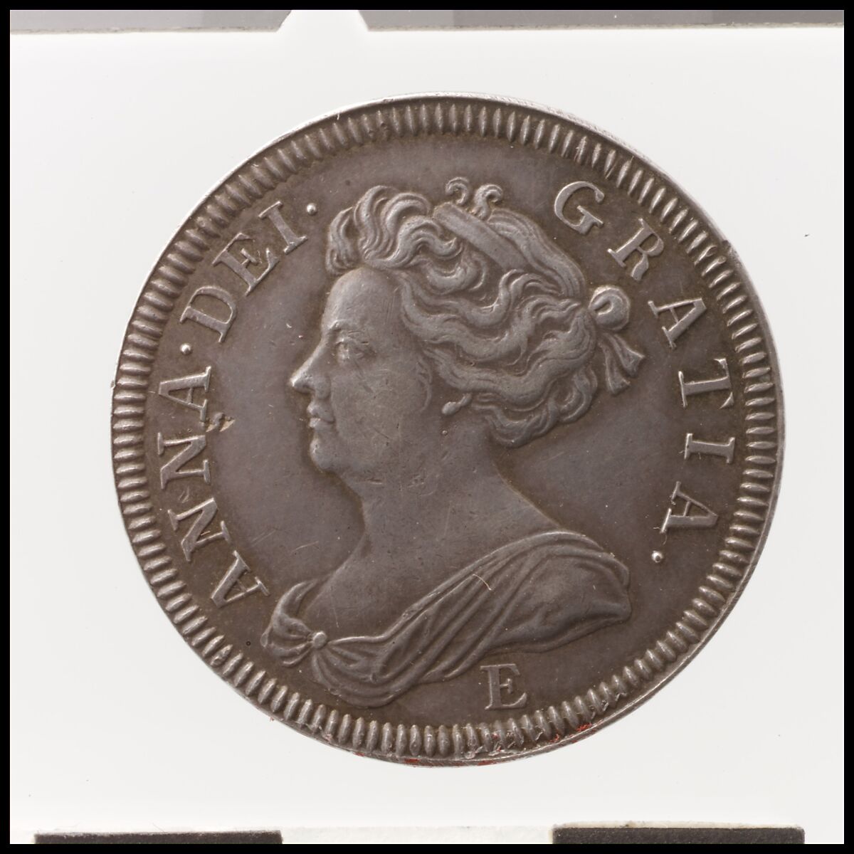 Queen Anne proof shilling, John Croker (British, 1670–1741), Silver, British 