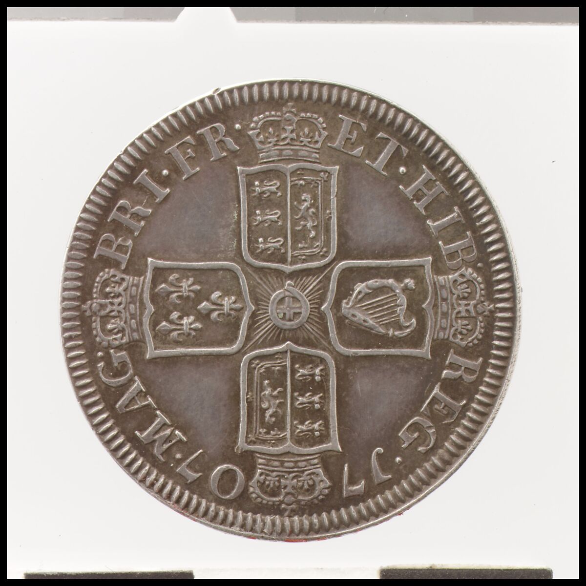 Queen Anne proof shilling, John Croker (British, 1670–1741), Silver, British