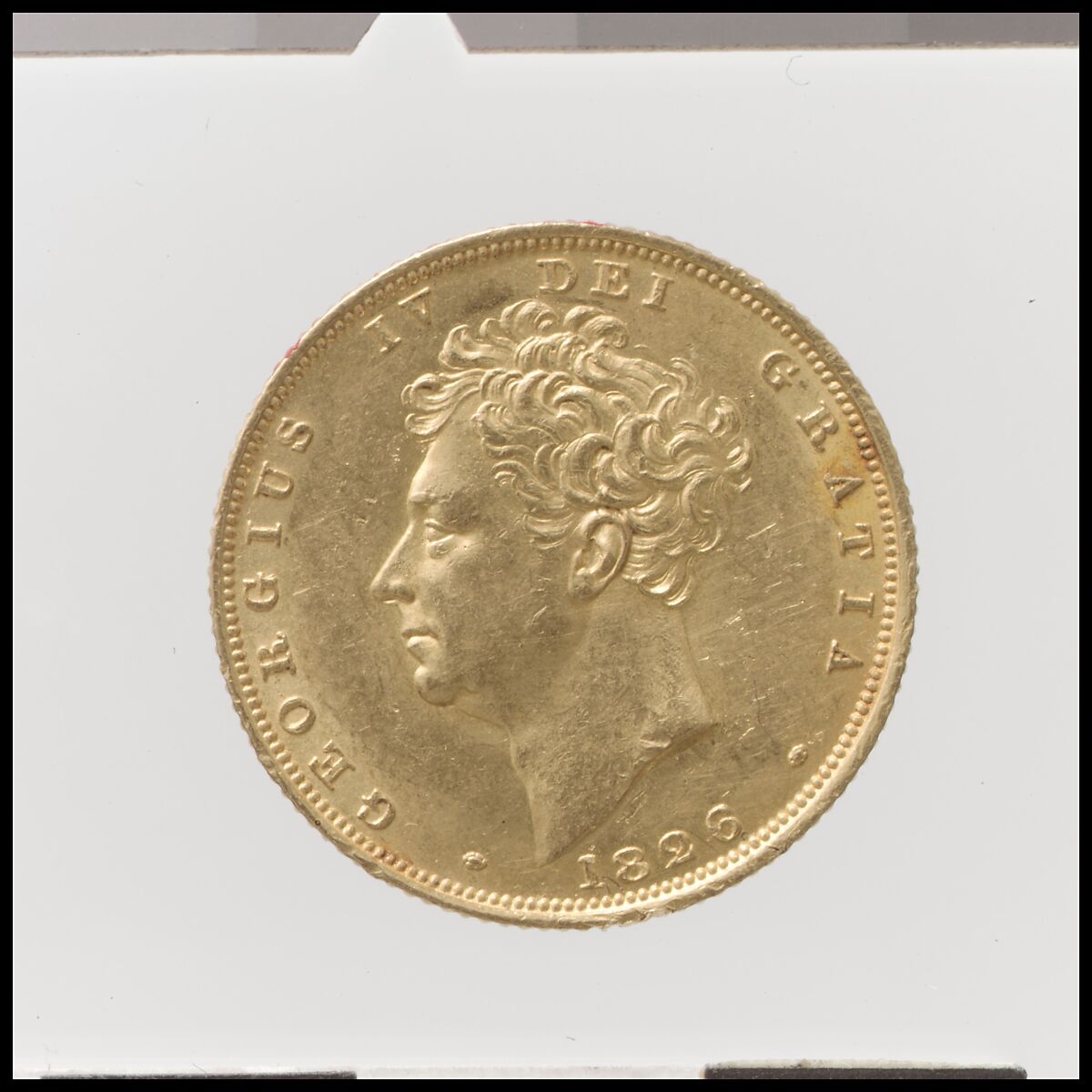 George IV sovereign, Medalist: William Wyon (British, Birmingham 1795–1851 Brighton), Gold, British 