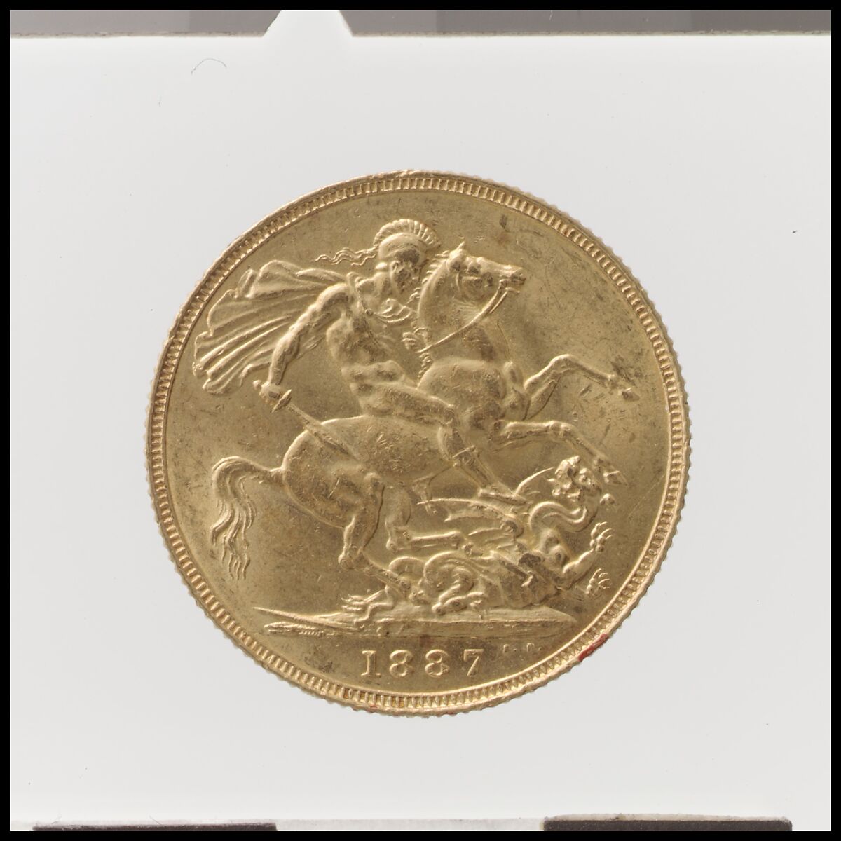 Victoria sovereign, Medalist (reverse): Benedetto Pistrucci (Italian, 1783–1855, active England), Gold, British