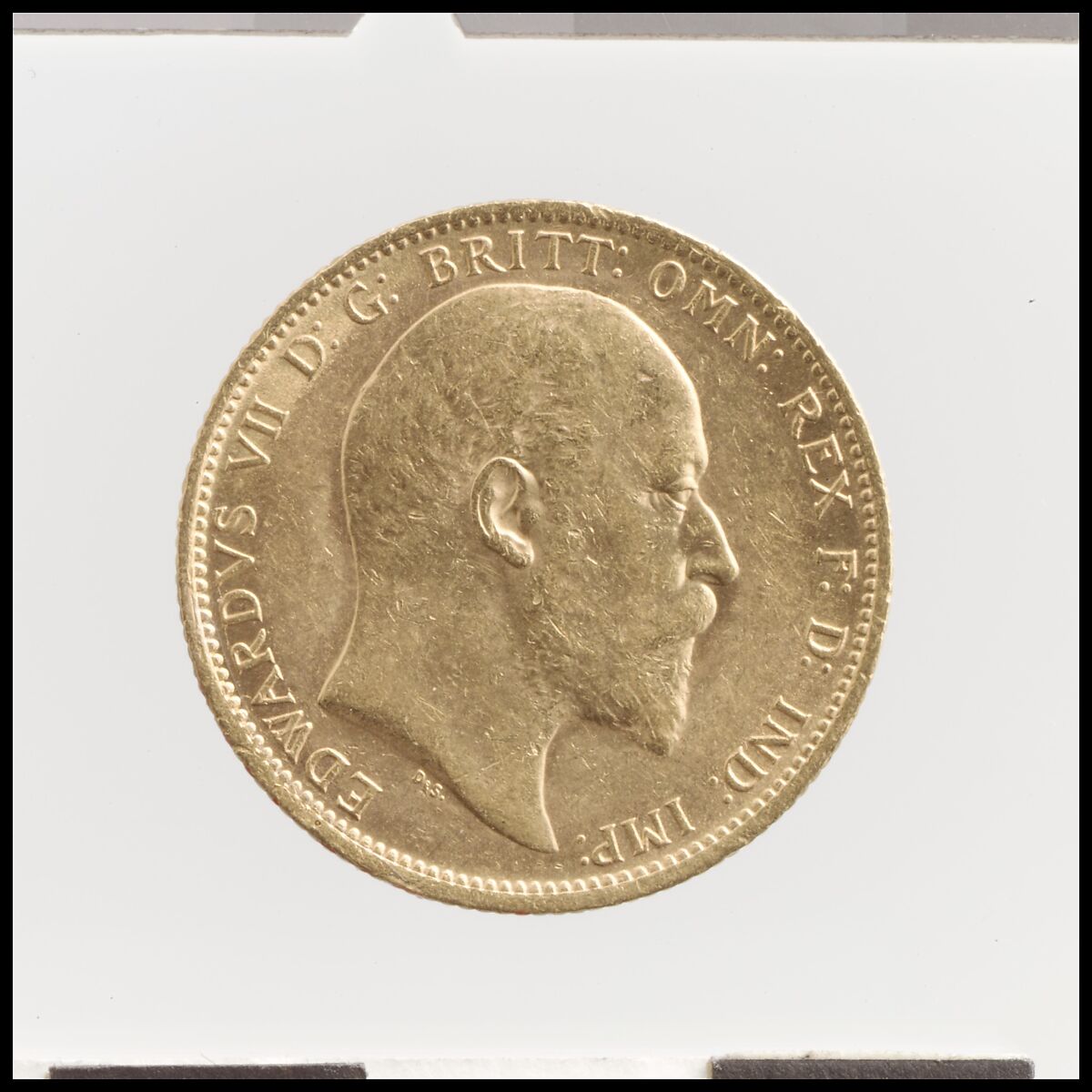 Edward VII sovereign, Medalist (obverse): G.W. DeSaulles (1862–1903), Gold, British 