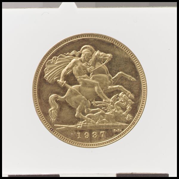 George VI sovereign, Medalist (obverse): Humphrey Paget (British, London 1863–1974 Sussex), Gold, British