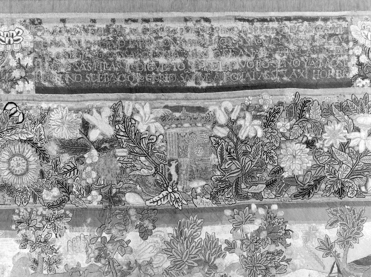 Galcerán de Pinós Preventing the Shipment of the Ransom, Wool, silk, metal thread on canvas, Spanish, Catalonia