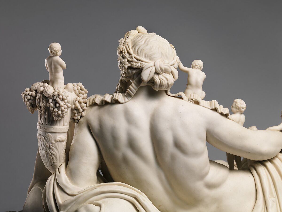 Personification of the River Nile, Giovanni Volpato (Italian, Bassano 1732–1803 Rome), Hard-paste biscuit porcelain, Italian, Rome
