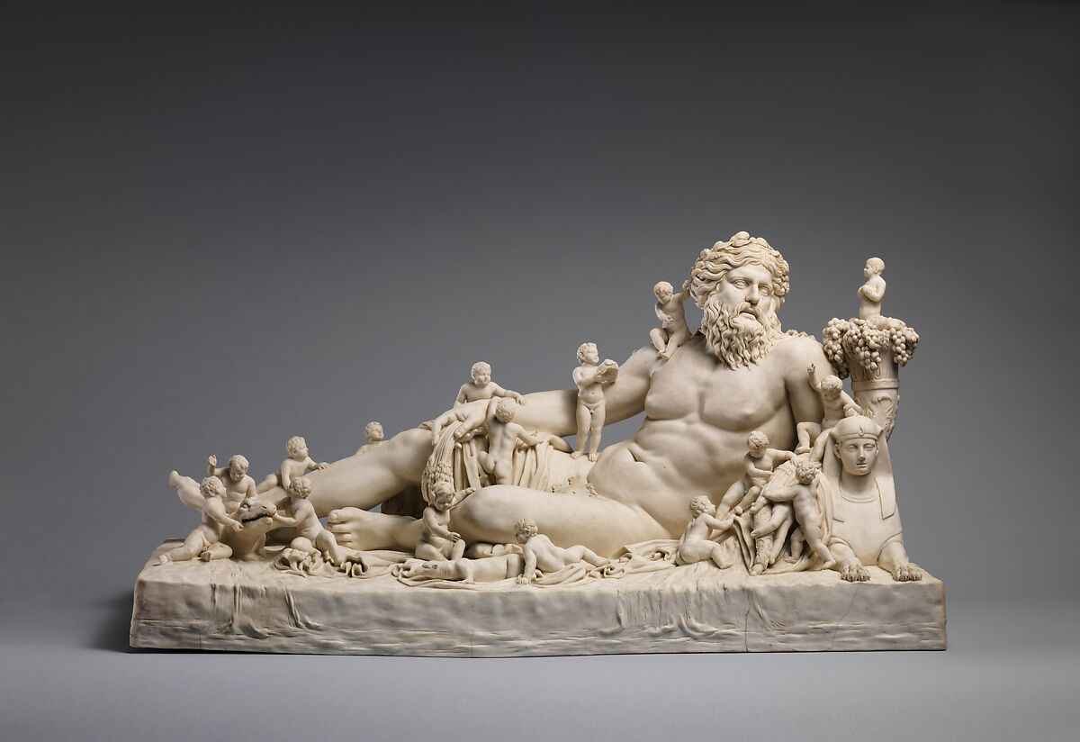 Personification of the River Nile, Giovanni Volpato  Italian, Hard-paste biscuit porcelain, Italian, Rome