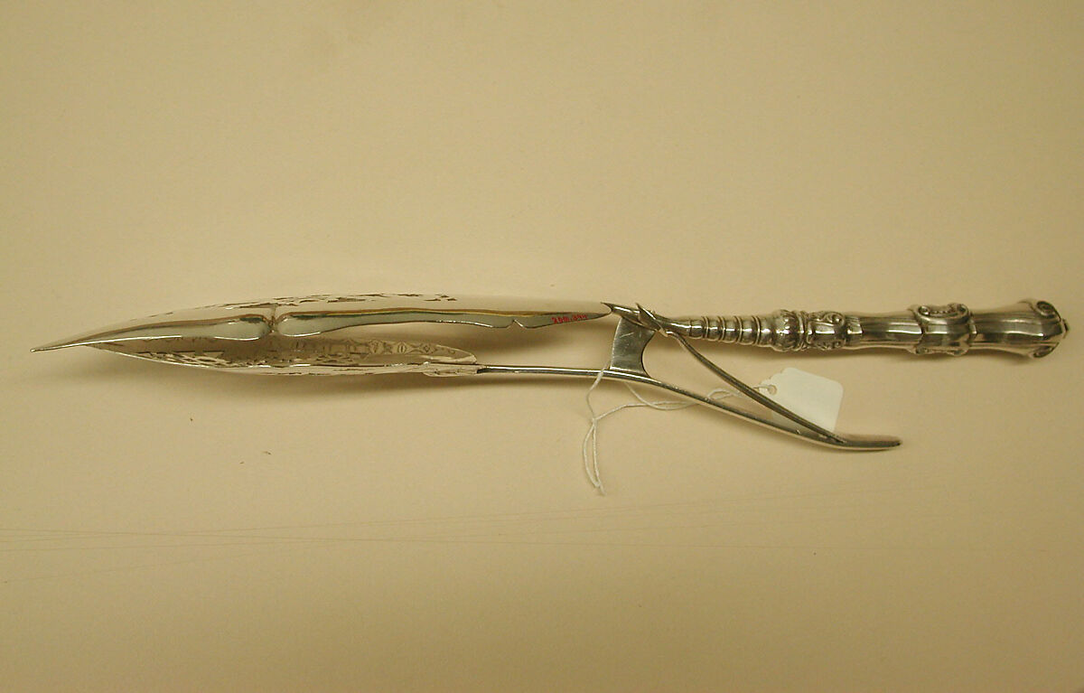 Double-bladed fish server, Andrei Astrakhantsev (Russian, active 1821– ca. 1847), Silver, cast, pressed, embossed, chased, punched and engraved, Russian, Moscow