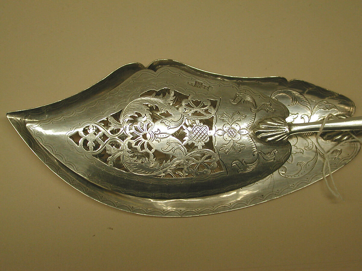 Double-bladed fish server, Andrei Astrakhantsev (Russian, active 1821– ca. 1847), Silver, cast, pressed, embossed, chased, punched and engraved, Russian, Moscow