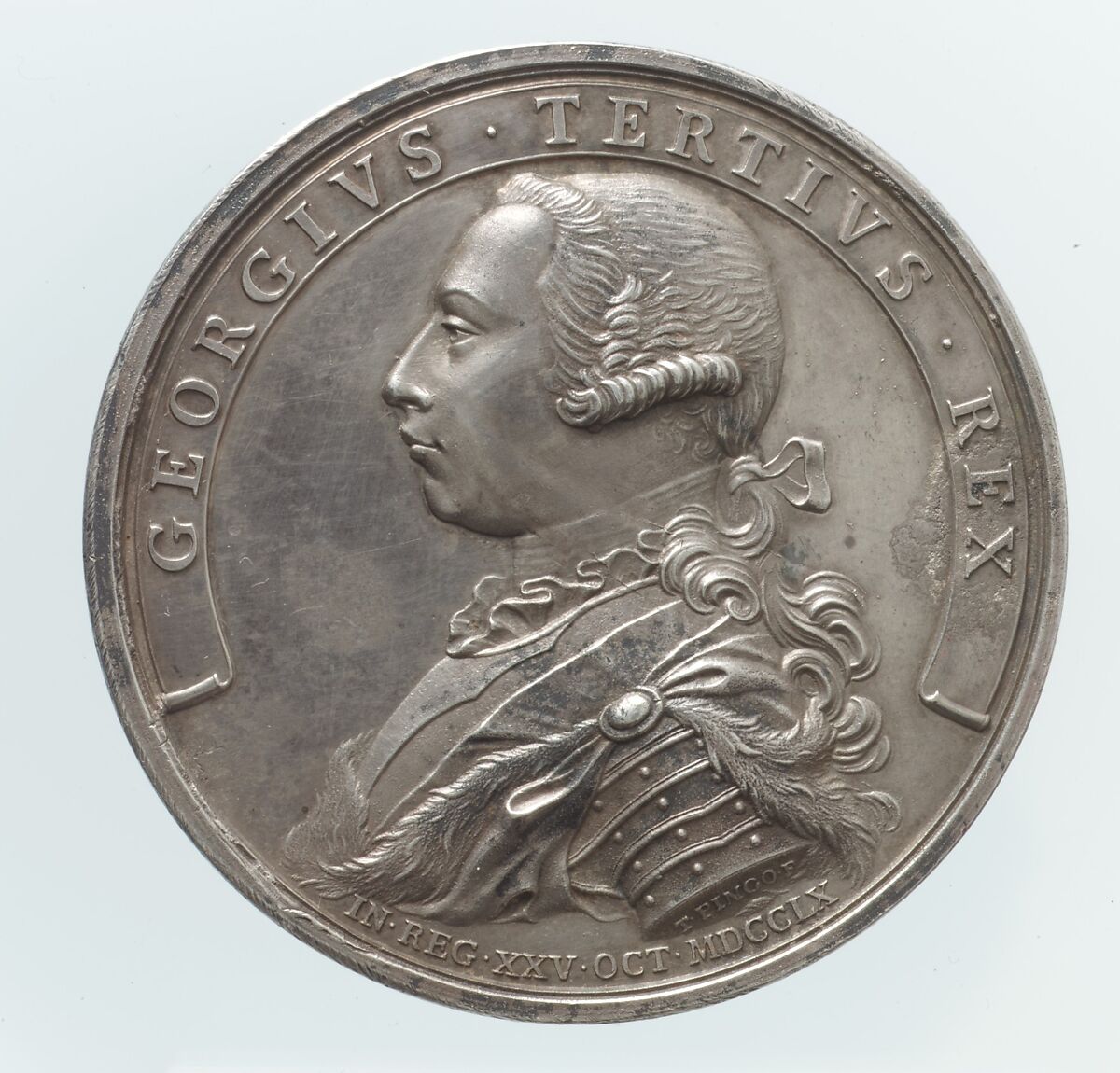 Accession of King George III, Thomas Pingo (Italian, 1692–1776, active England after 1742), Silver, British 