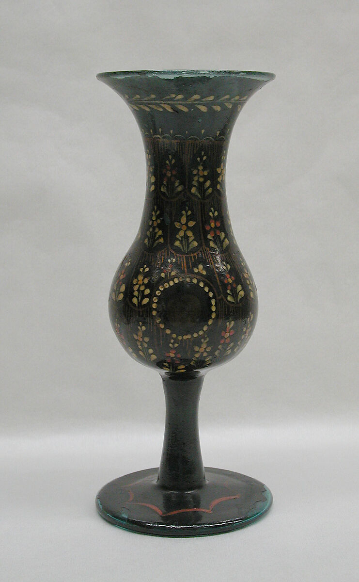 Altar vase, Glass, French, probably La Grésigne 