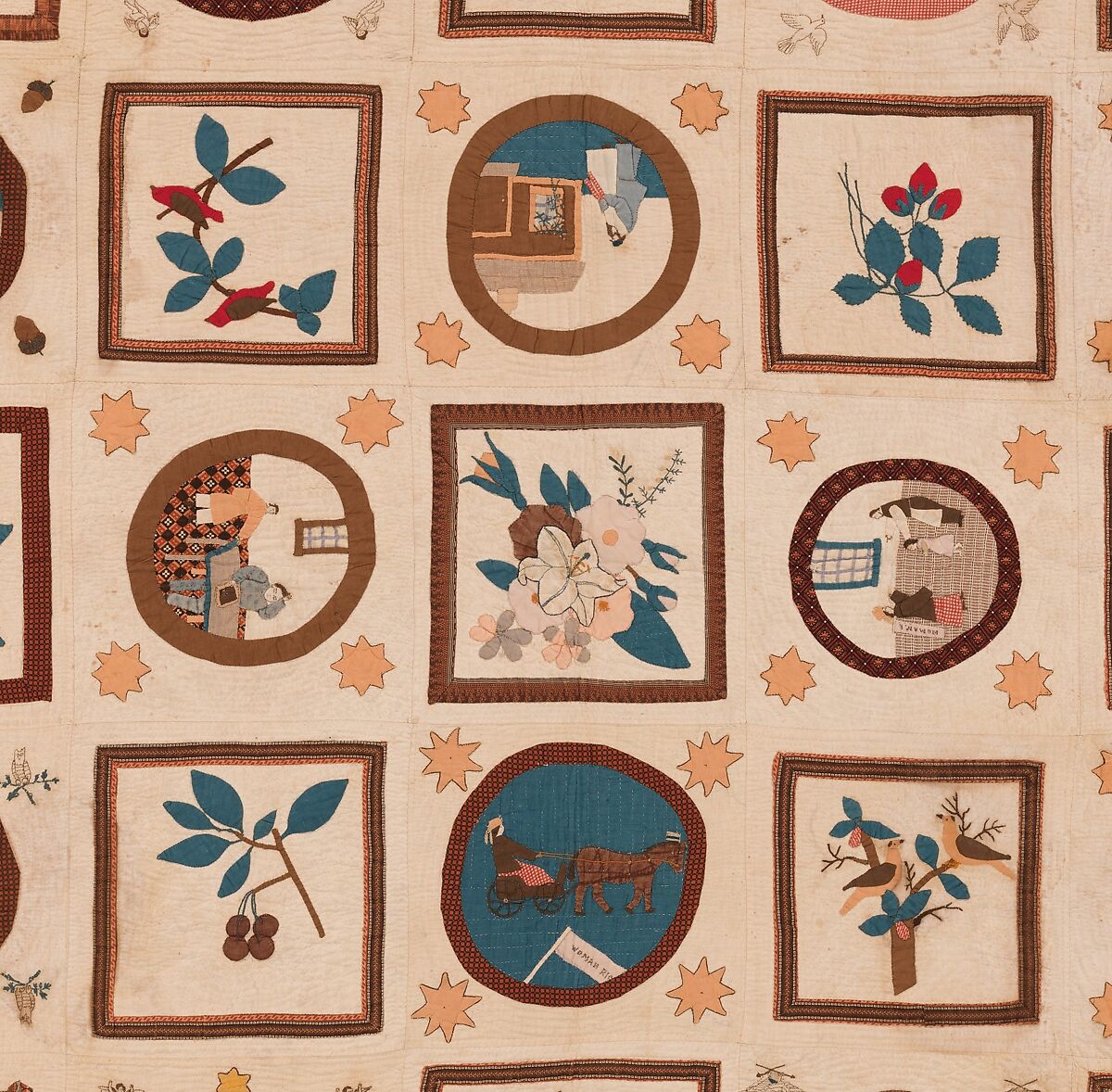 Woman’s Rights Quilt, Emma Civey Stahl (American), Cotton, American