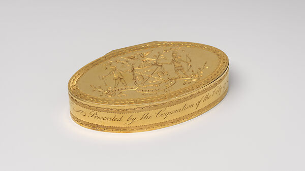 Freedom Box Presented by the Corporation of the City of New York to John Jay, Samuel Johnson (1720–1796), Gold, American