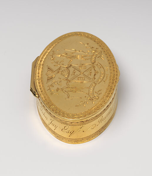 Freedom Box Presented by the Corporation of the City of New York to John Jay, Samuel Johnson (1720–1796), Gold, American