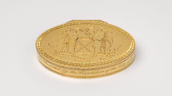 Freedom Box Presented by the Corporation of the City of New York to John Jay, Samuel Johnson  American, Gold, American