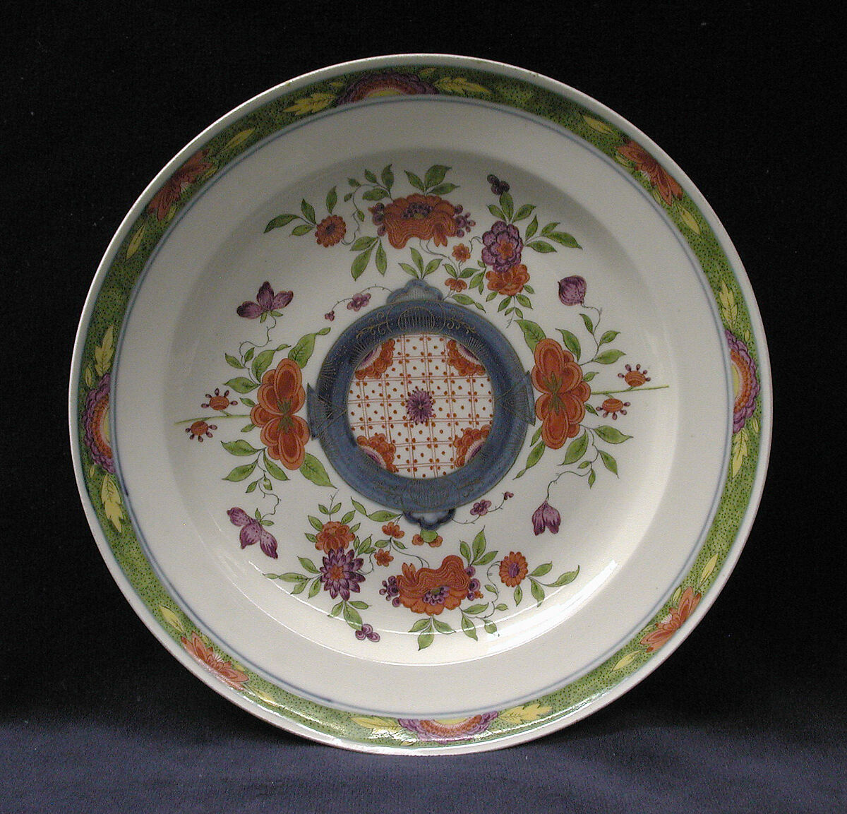 Plate, Hard-paste porcelain, German 