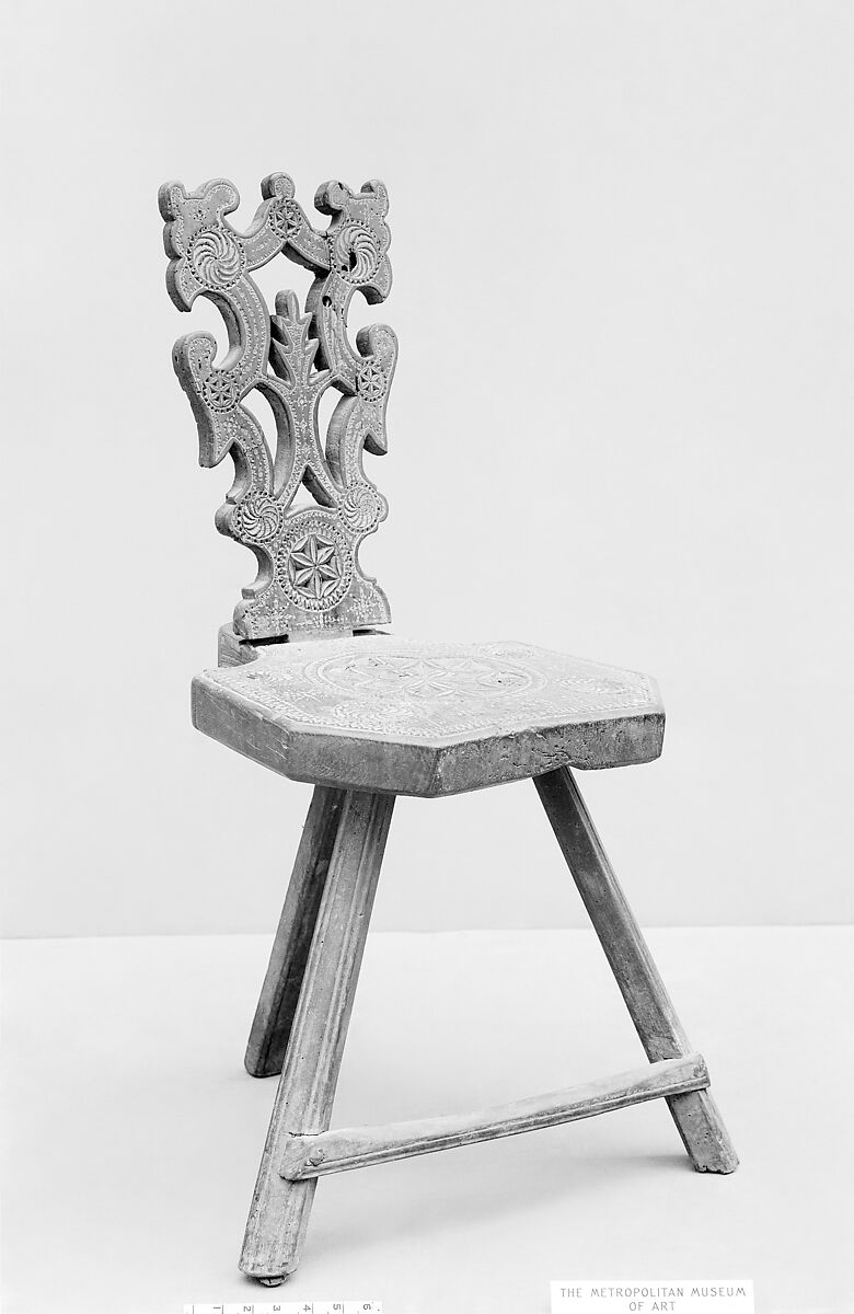 Chair, Oak?, Northern Italian 